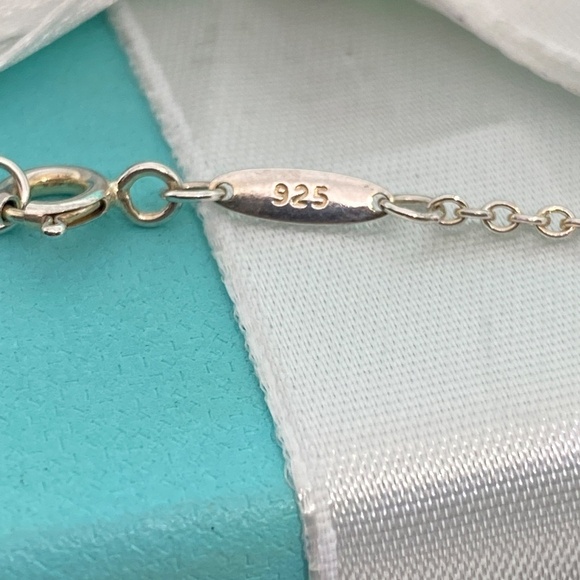 Tiffany & Co 27mm Elsa Peretti Open Heart Necklace 925 10.5g 18” w/box MSRP $850 - Picture 5 of 9